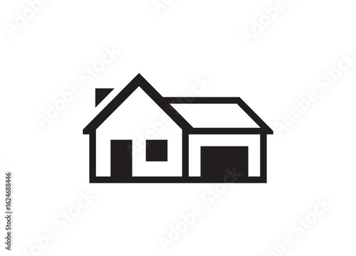 Home Symbol Icon: A simple yet elegant depiction of a house, capturing the essence of shelter, security, and the comforts of home.