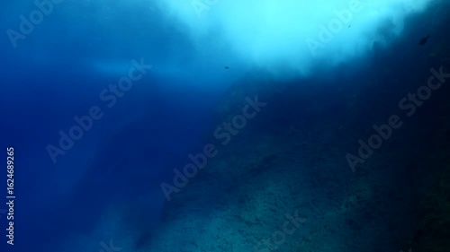 Wallpaper Mural water hit yocks and makes white foam ocean scenery underwater wavy sea Torontodigital.ca