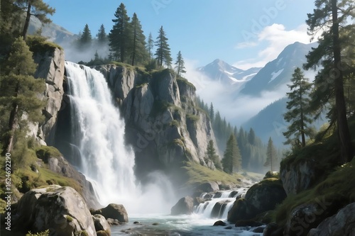 waterfall in yosemite