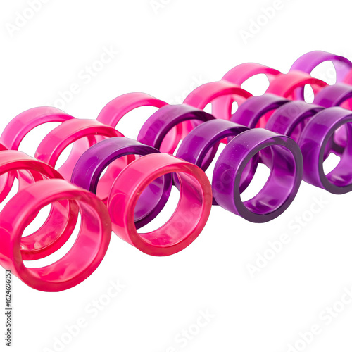 pink ribbon on white background