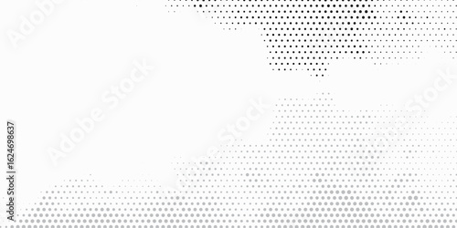 Dotted gradient halftone background. Horizontal seamless dots pattern in pop art style. Abstract modern stylish texture. Vector bacground