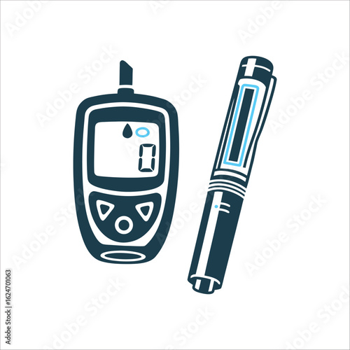 Diabetes Care: Insulin Pen and Blood Sugar Meter
