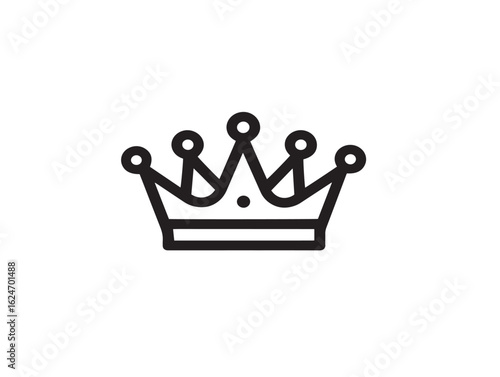 Royal Crown Icon Designed with Simple Minimalist Vector Style