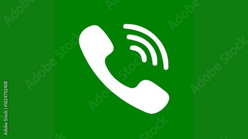  green background white border phone icon call green screen animated chromakey background movement figure colorful composition scene elements backgrounds layers cartoonish