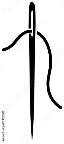 needle in a hand with thread on a table in a sewing machine and a medical kit on fabric in a crafts box with a handle in a workshop on an embroidery hoop in a box