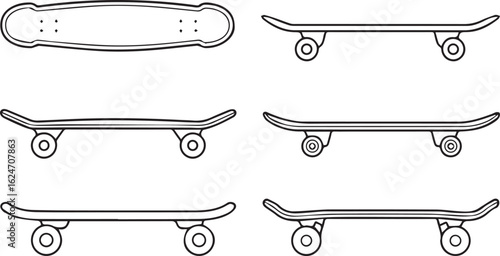 versatile skateboards vector perfect for urban design, sport templates, youth culture art and digital media use