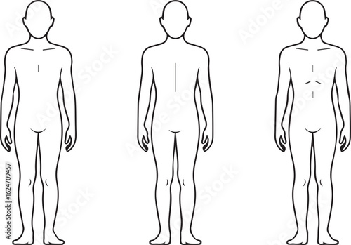 clean editable human figure silhouette template ideal for healthcare presentation biology study and wellness projects