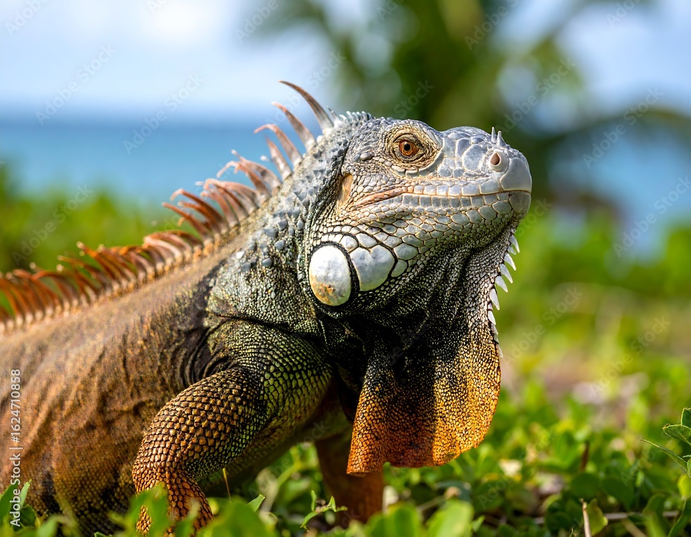 Obraz premium Close-up of iguana in natural habitat