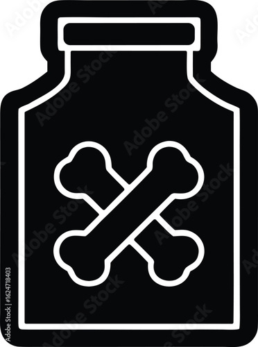 bone health supplement vector icon