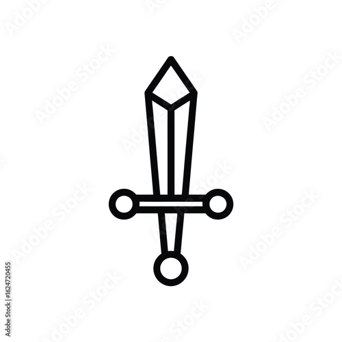 Simple line art sword icon