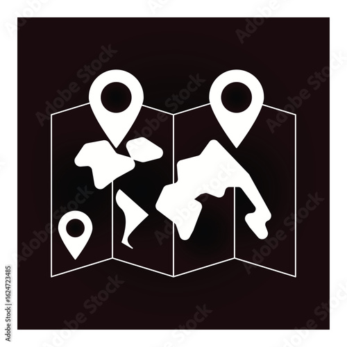 Geo Targeting Location Marketing Vector Icon Design