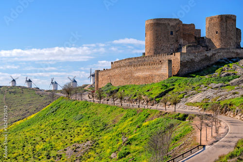 Spain. Andalusia. Famous windmills in Consuegra. Castilla la mancha
