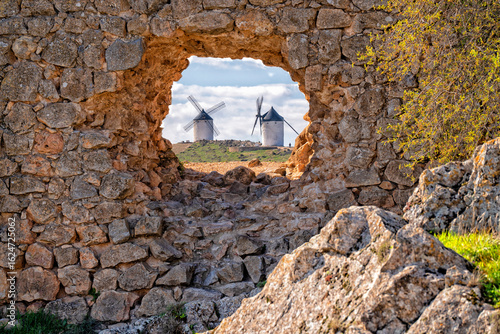 Andalusia, Spain. Famous windmills in Consuegra. Castilla la mancha	