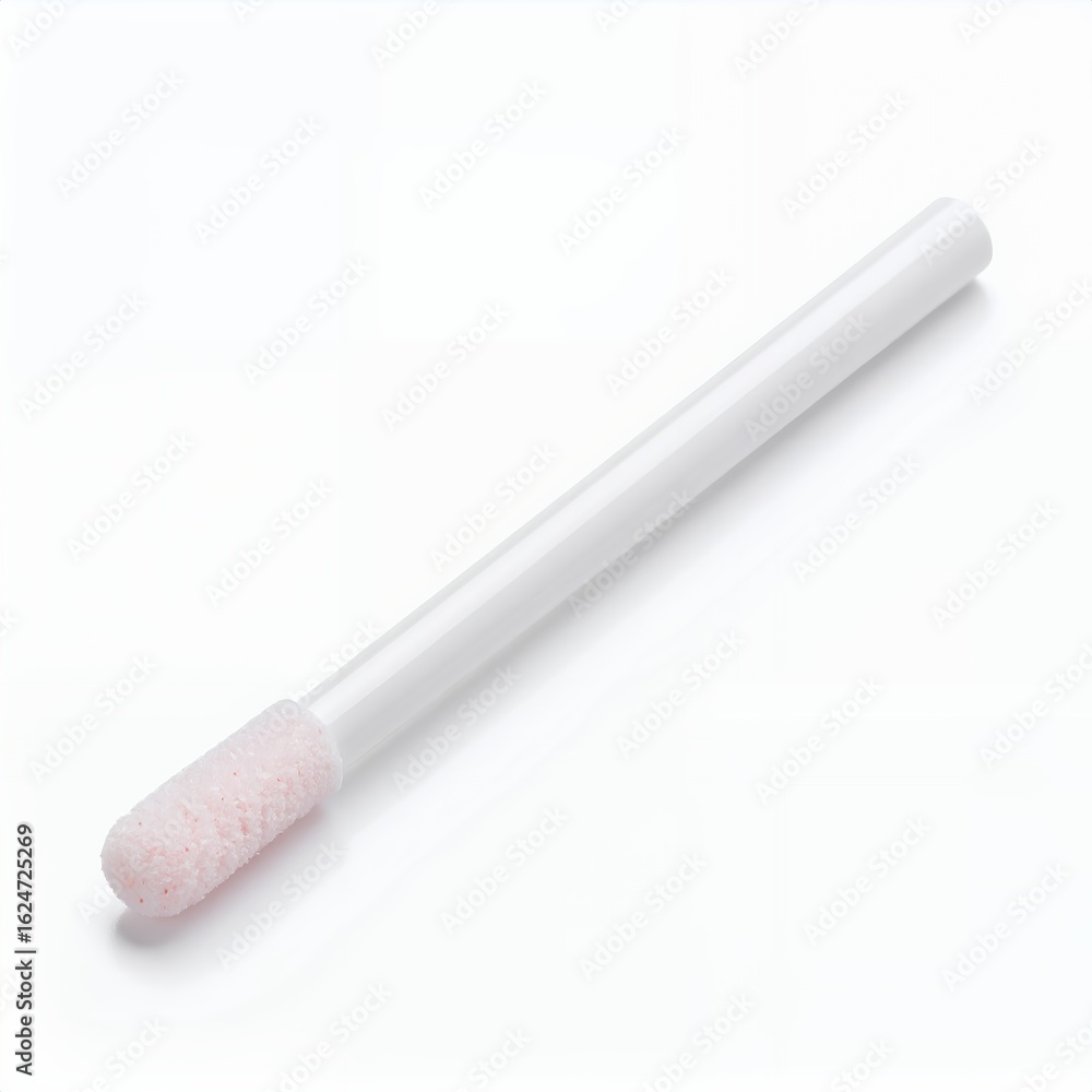 Fototapeta premium Lipstick applicator presented with simplicity and clarity for cosmetic use on white background
