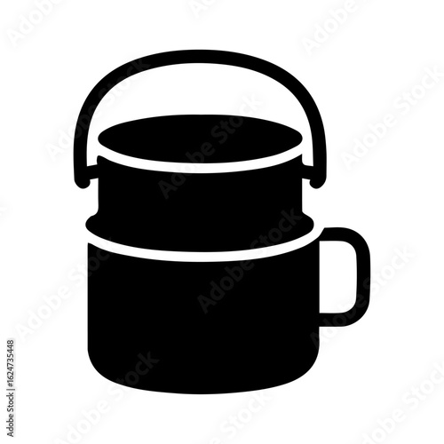 Camping cooler box icon