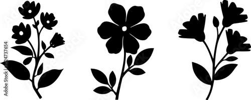 "Minimalist Wildflower Trio"
