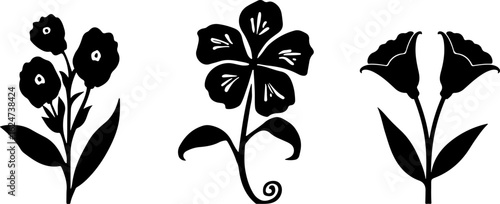 "Minimalist Wildflower Trio"