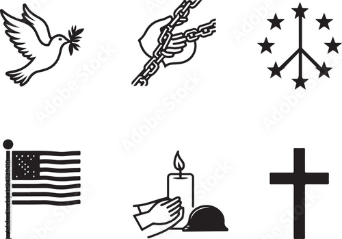Memorial tribute symbols honor, remember, and offer peace