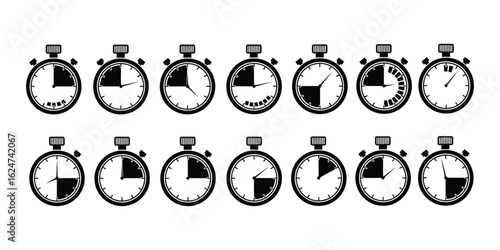Stopwatch time progression sequence