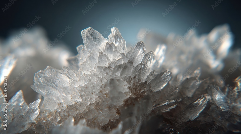 Obraz premium Close-up of Sparkling Crystals on Natural Stone Surface