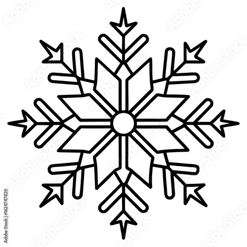 Minimal Snowflake Line Icons