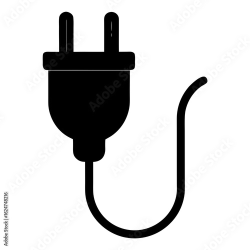 electric plug isolated on white