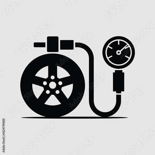 Car tire inflation gauge and pressure measurement