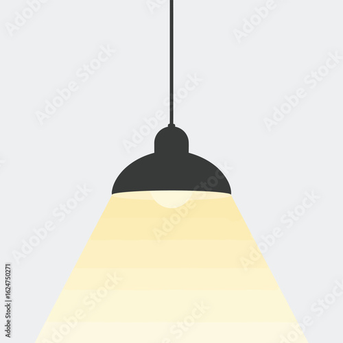 Modern black pendant light with warm illumination