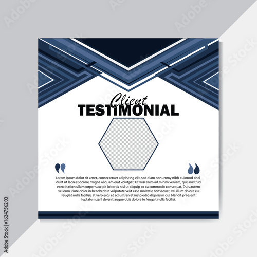 Creative and Clean client testimonial design Template.

