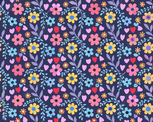 seamless pattern with flowers