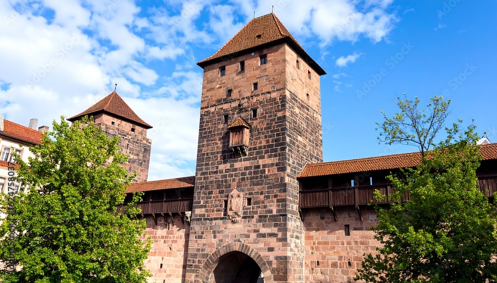 Fototapeta premium Ancient medieval city gate