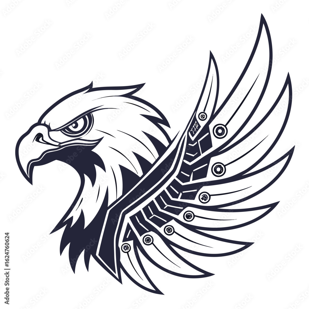 Obraz premium eagle head tattoo