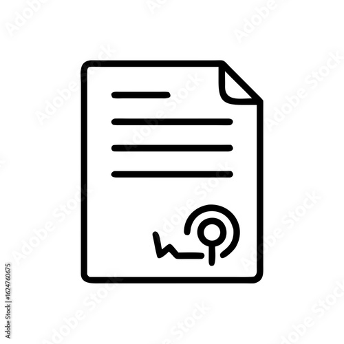 Document agreement contract paper sheet sign signature legal business icon vector design illustration 100