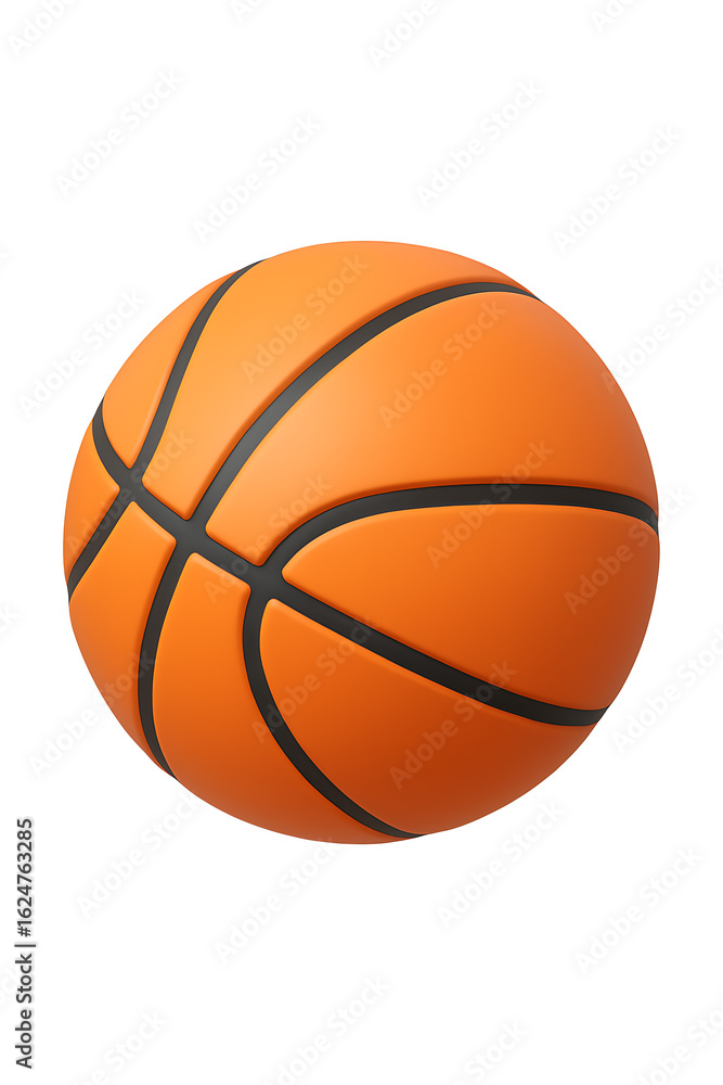 Fototapeta premium 3d orange basketball high quality realistic image