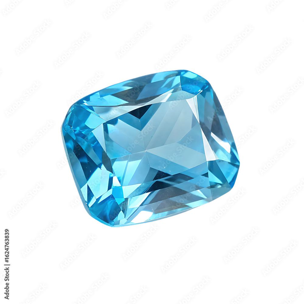 Sparkling light blue topaz jewel isolated on a transparent background png Sparkling light blue topaz jewel isolated on a transparent background png