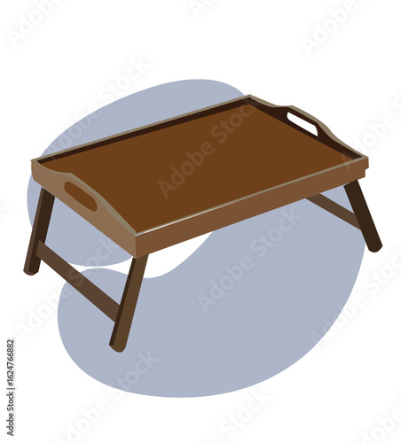 Japanese Tea Table.Wooden table for japanese food.brown wooden table top or pine wood