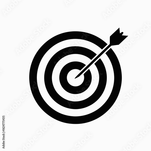 Archery Arrow Hitting Bullseye Target Center Precision Aiming Sport Equipment