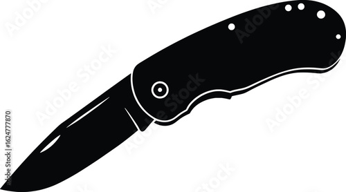 High-Quality Black Silhouette Knife