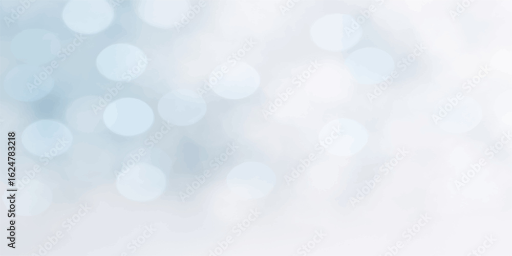 Fototapeta premium Abstract blue bokeh background with bright glowing lights and soft winter holiday sparkle pattern