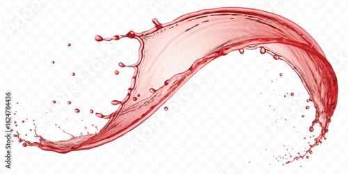 realistic 3d smooth liquid clean water splash in different color and curve  style isolated on transparent  background