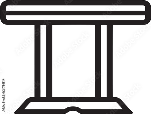 Elegant table icon in simple line vector format