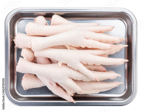  “Frozen Chicken Feet in Ice Crystals, Realistic Food Preservation Concept, Isolated PNG”.