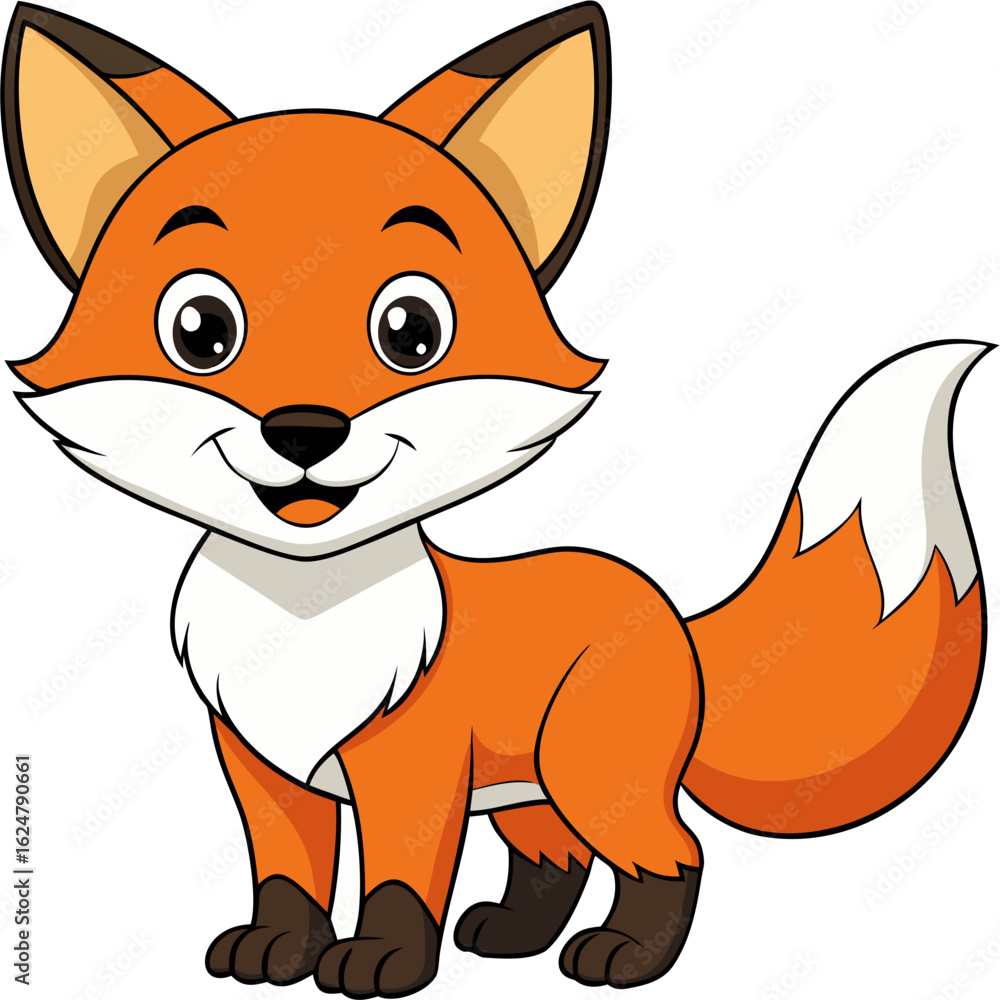 Obraz premium cute smiling fox 1.eps