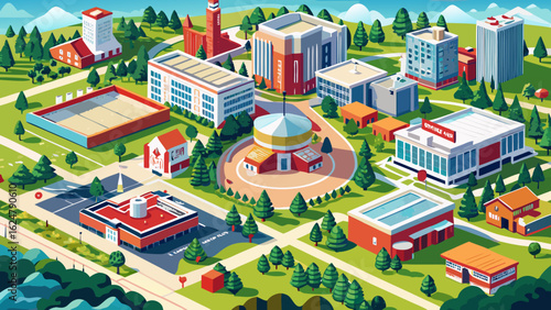 Aerial view of the North Carolina State University Centennial campus