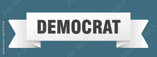 democrat ribbon isolated on transparent background. democrat ribbon