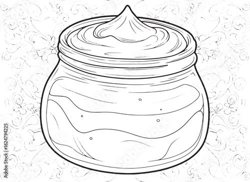 Enticing dulce de leche jar illustration, a culinary delight for