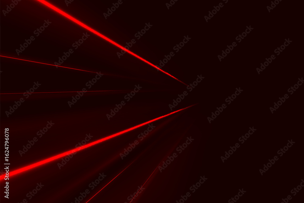 Fototapeta premium Light speed motion effect. Red color spiral glow effect. Magic shiny line sparkles and sequins