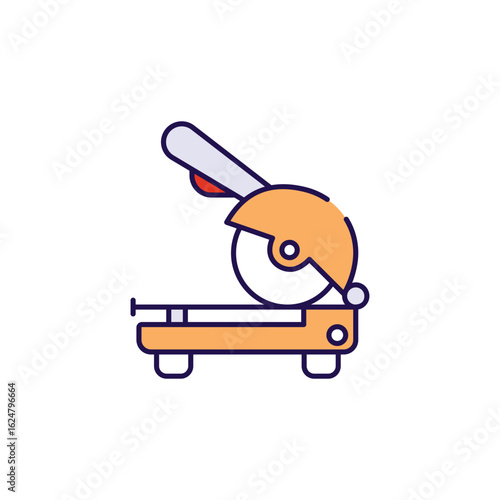 Tile Cutter icon design with white background stock illustration