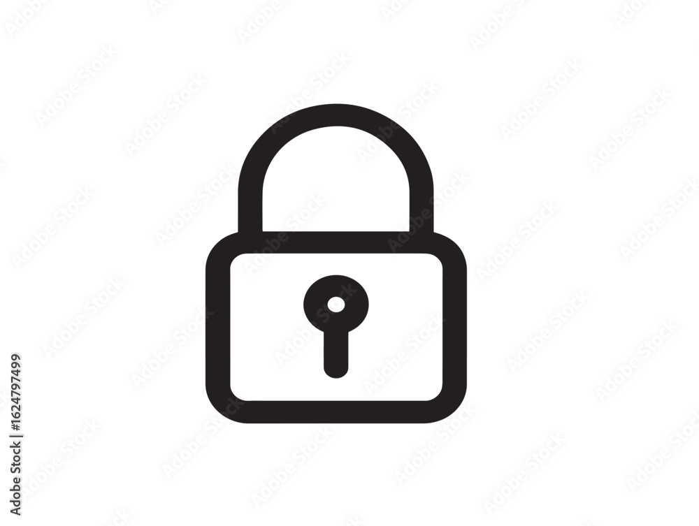Modern padlock open icon in minimal 2D vector Modern padlock open icon in minimal 2D vector