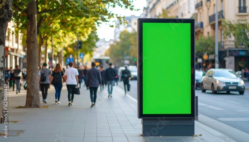 Fototapeta Naklejka Na Ścianę i Meble -  Blank billboard in city street